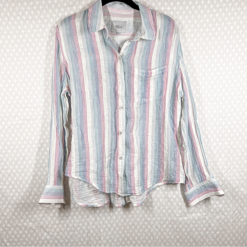 Rails Ellis Stripe Button Down‎ Cotton Top - image 2